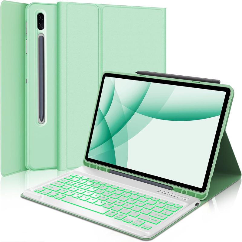 Suitable for Samsung Galaxy Tab S10Fe Plus Tablet Bluetooth Keyboard Protective Cover S9Fe+S9+ Backlight