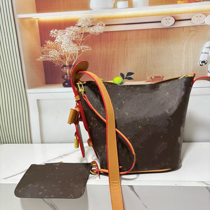 今年の新型バケツバッグの女性バッグのシングル肩のショルダーバッグの大容量の経典の古い花の高級な質感は人気があります。|undefined