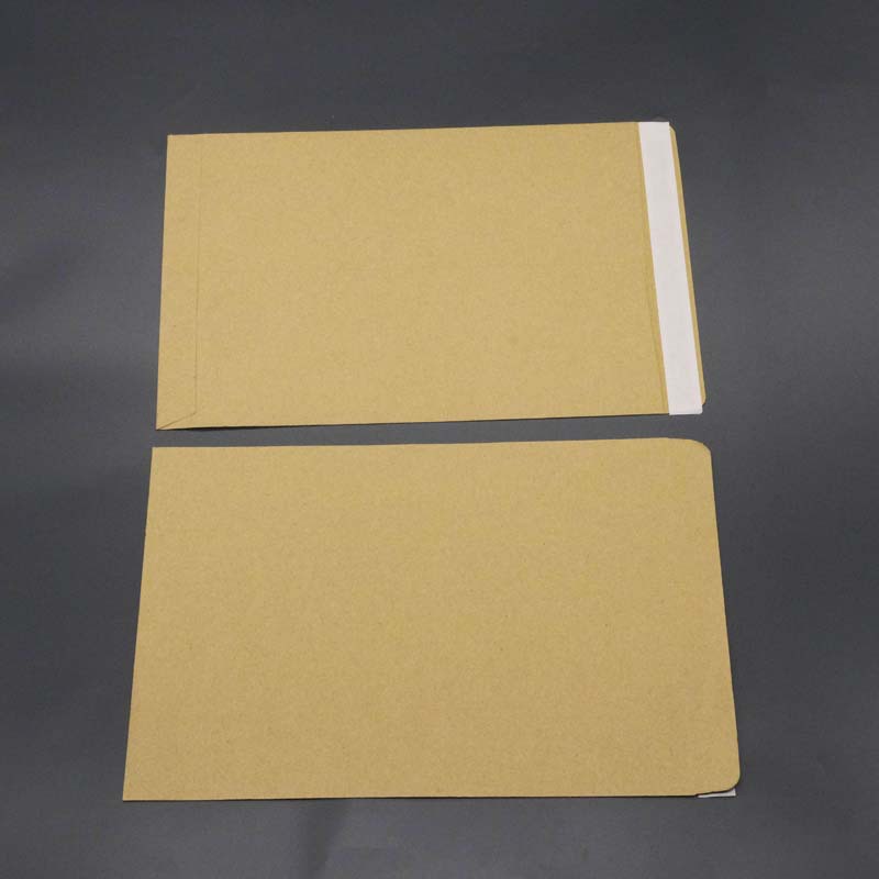 Fábrica en stock creativo de doble cara sellado adhesivo sólido chino bolsa de papel en blanco No. 9 A4 Kraft envoltura de papel al por mayor