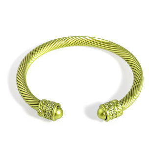 Europe and the United States popular stainless steel metal color paint wire rope bracelet color paint opening bracelet spot