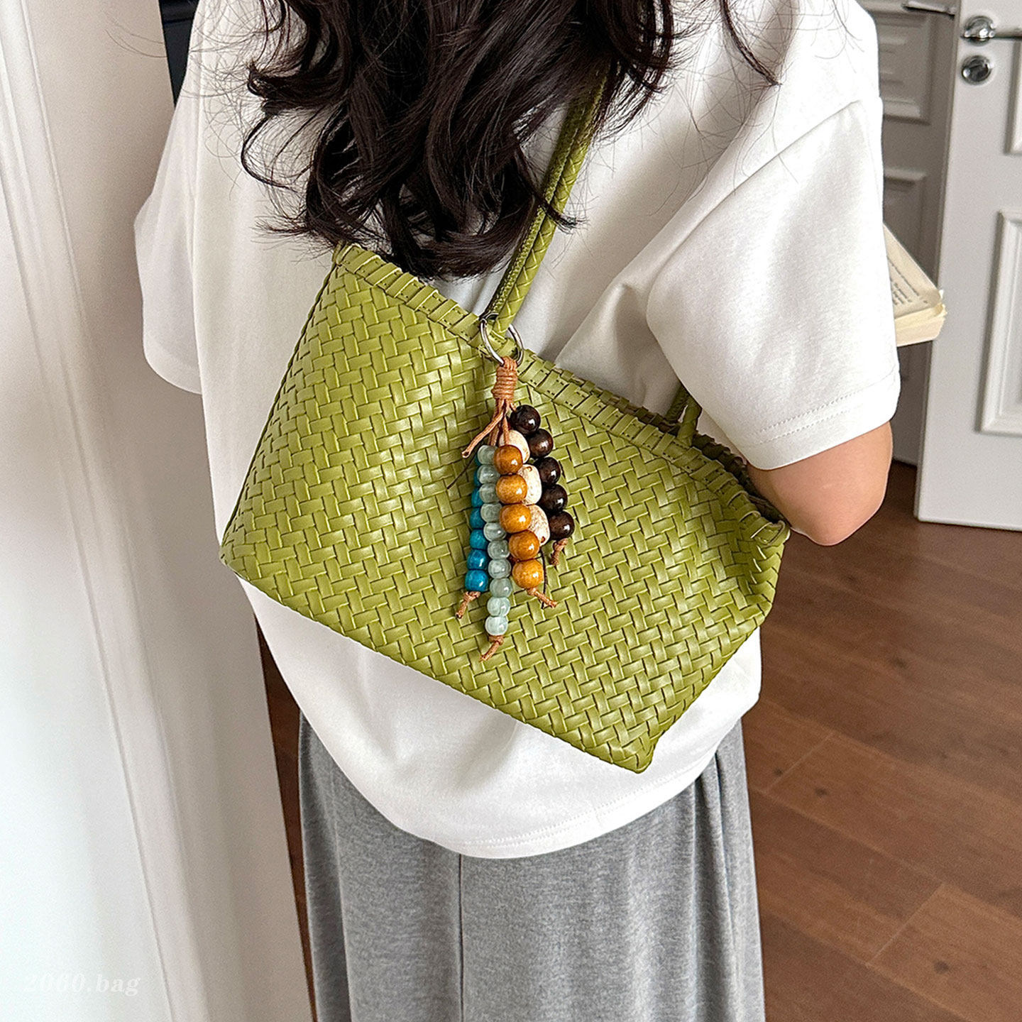 Moda de viaje nuevo balde bolsas de gran capacidad de verano ocio tote trenzado 2026 bolsas de hombro para mujeres