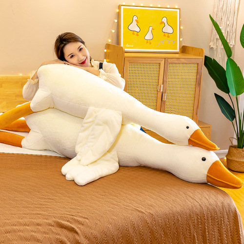 Big white goose plush toy super soft sleeping cloth doll duck doll pillow girl sleeping birthday gift
