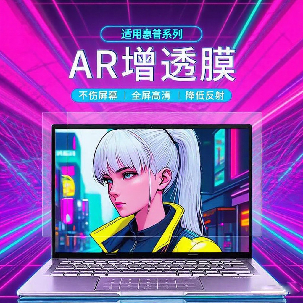 适用惠普AR高清增透光影精灵10屏幕保护软膜惠普战99低反射抗反光