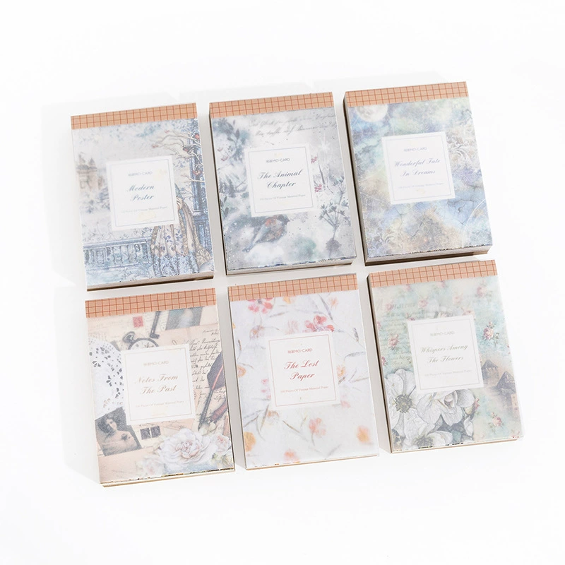 «Mo Mo Cross -border Retro Private Collection Series 100 Shooting Vegetarian Paper Material Paper Note, Plant Flower Manager Accounts»