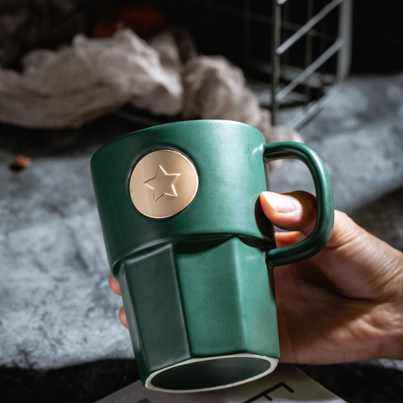 Tazas de bronce Starbucks tazas de cerámica tazas de café tazas de bronce tazas de agua bolsas de regalo logotipo