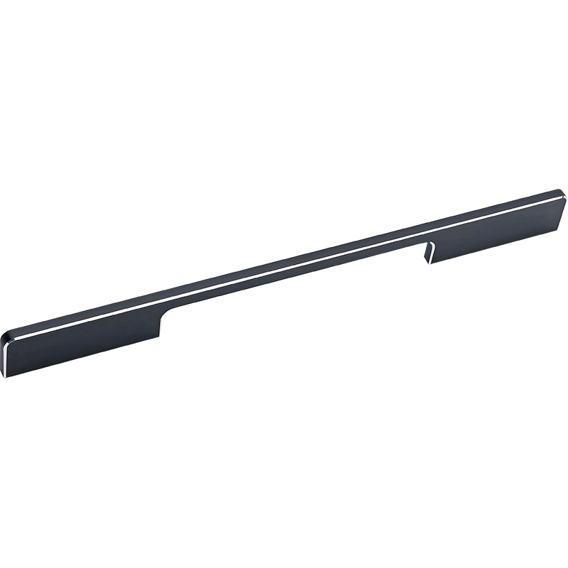 Estilo americano alargado moderno minimalista armario gabinete cajón puerta Negro Nórdico pequeña puerta manija negra