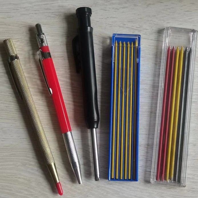 Lápiz de carpintería de agujero profundo para detección de núcleo de grafito especial marcador de secado rápido bolígrafo de carpintería de ingeniería lápiz automático al por mayor