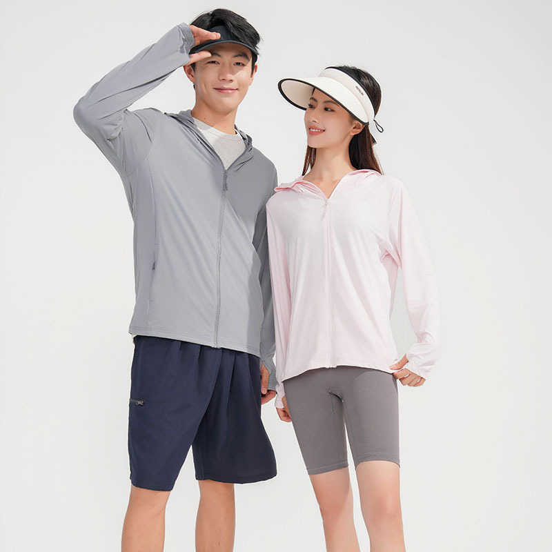 New Ice Silk Sun Protection Clothing for Women, Anti-Uv, Removable Large Brim Skin Clothing, Men's Outdoor Sports Fishing Clothing