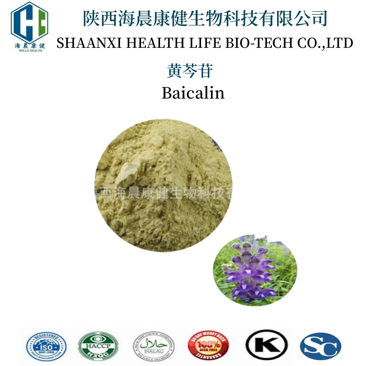 黄芩苷85% 现货 黄芪甙 21967-41-9 黄芩提取物 报送码 海晨康健