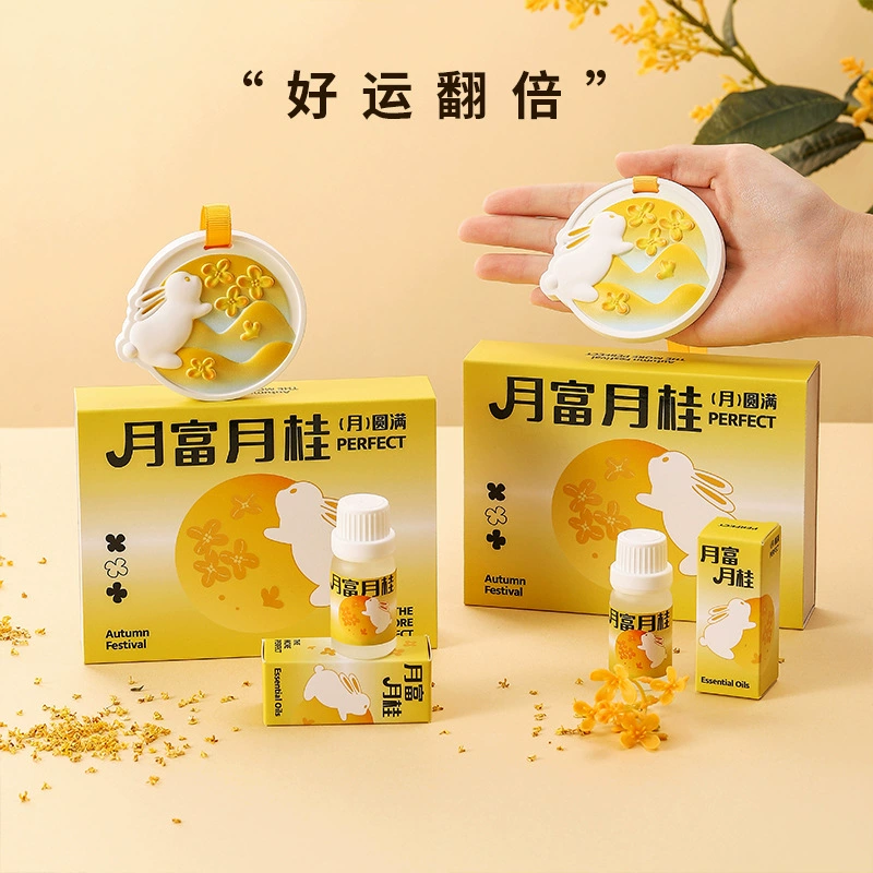 Incense Hanging Fragrance Gift Box, Gypsum Diffuser Stone, Car Fragrance, High-End Fragrance Tablets, Fragrance Gift, Mid-Autumn Festival Gift