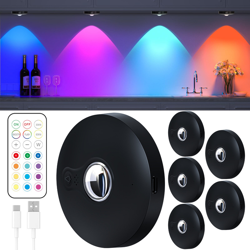 Magnetic Rechargeable Night Light Cat's Eye Hill Picture Frame Light Cross-Border Amazon Wine Cabinet Cabinet Entrance Lighting Atmosphere Light