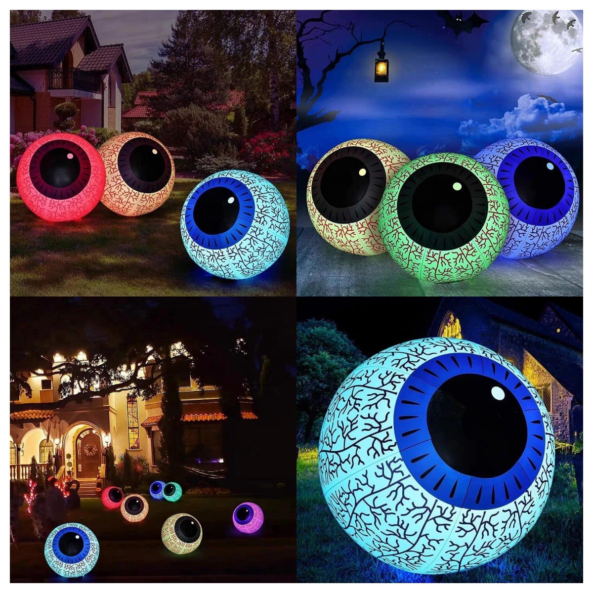 充气创意发光眼球气模万圣节装饰酒吧场景布置室外造景道具装饰