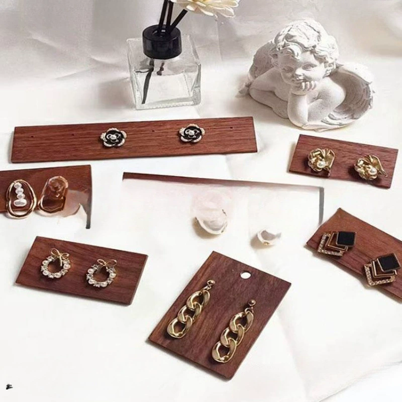 Storage system from natural wood, earrings, cards, pendant, jewelry, accessory, stand