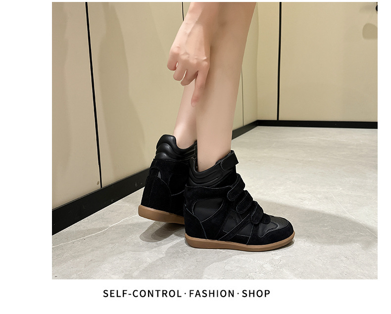 Scarpe casual alte da donna con velcro per aumento altezza_voghion.com