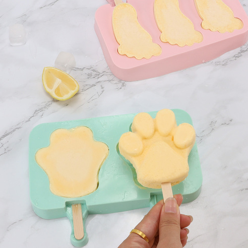 Silicone ice cream mold cartoon ice cream diy ice tray for making popsicles handmade homemade popsicles with lid popsicle mold