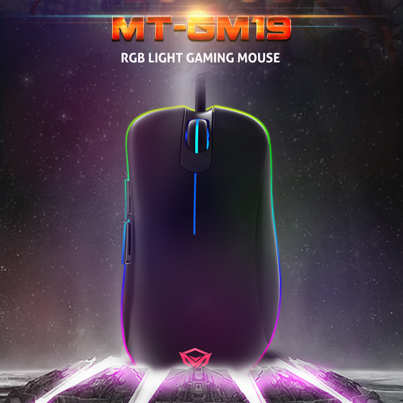 MEETiON M God GM19 USB wired RGB custom light frosted e-sports game Mouse wholesale