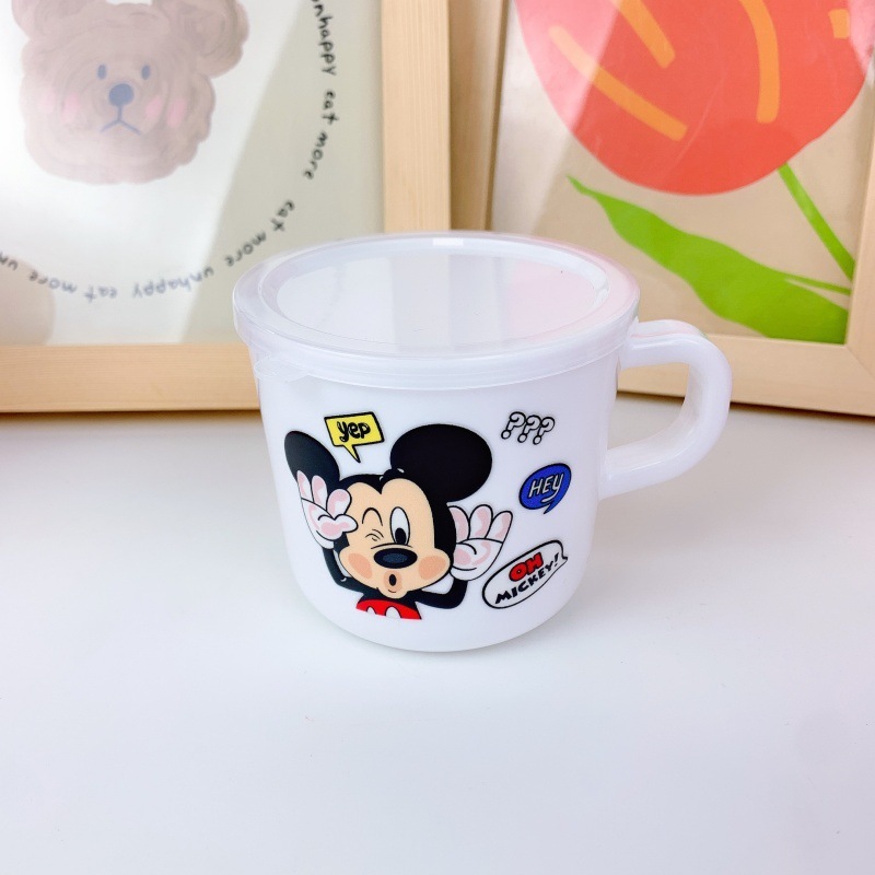 子供用ハンドルウォーターカップ幼稚園ドリンクカップステッチクロミ蓋付き漫画ミルクカップドリンクカップ|undefined