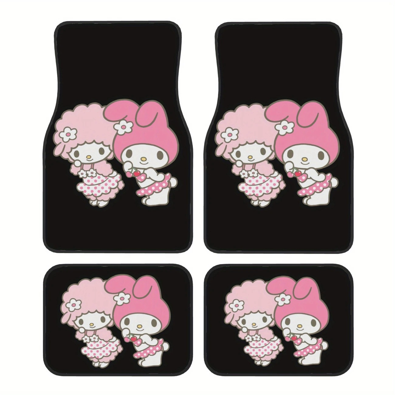 Cross-Border Sanrio Car Floor Mats for Main and Passenger Seats, Front and Rear Floor Mats, Amazon Temu Dropshipping Cartoon Foot Mats
