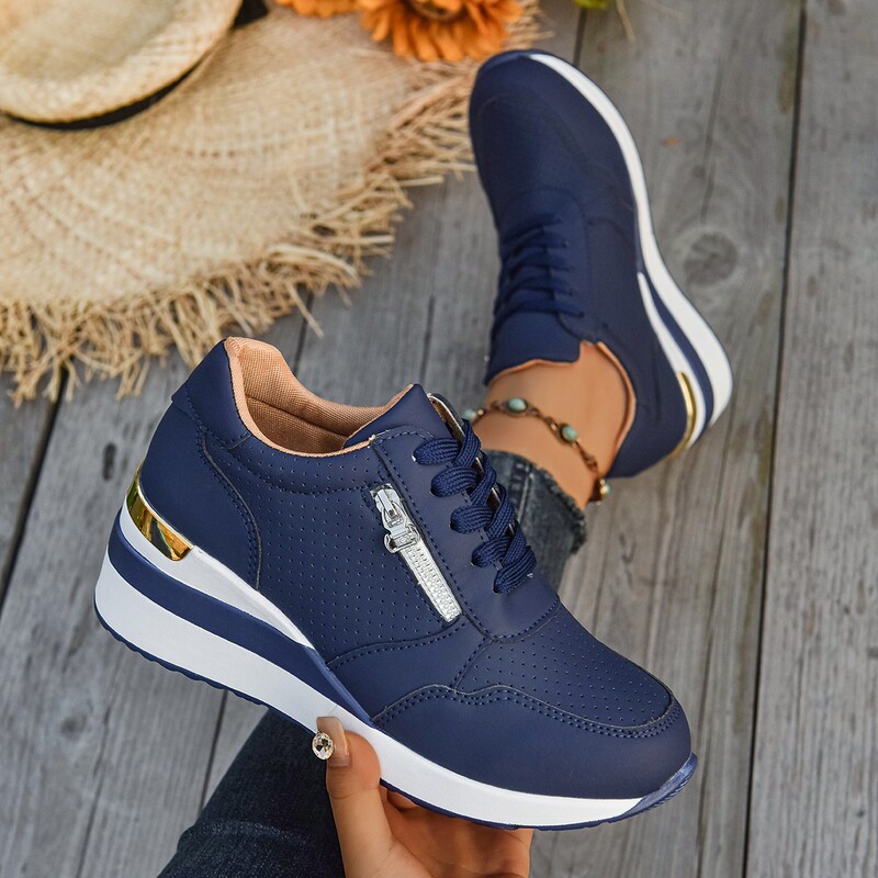 Spot Cross-Border Large Size Wedge Sports Shoes for Women 2025 Spring and Autumn New Lightweight Outer Sports Shoes for Women