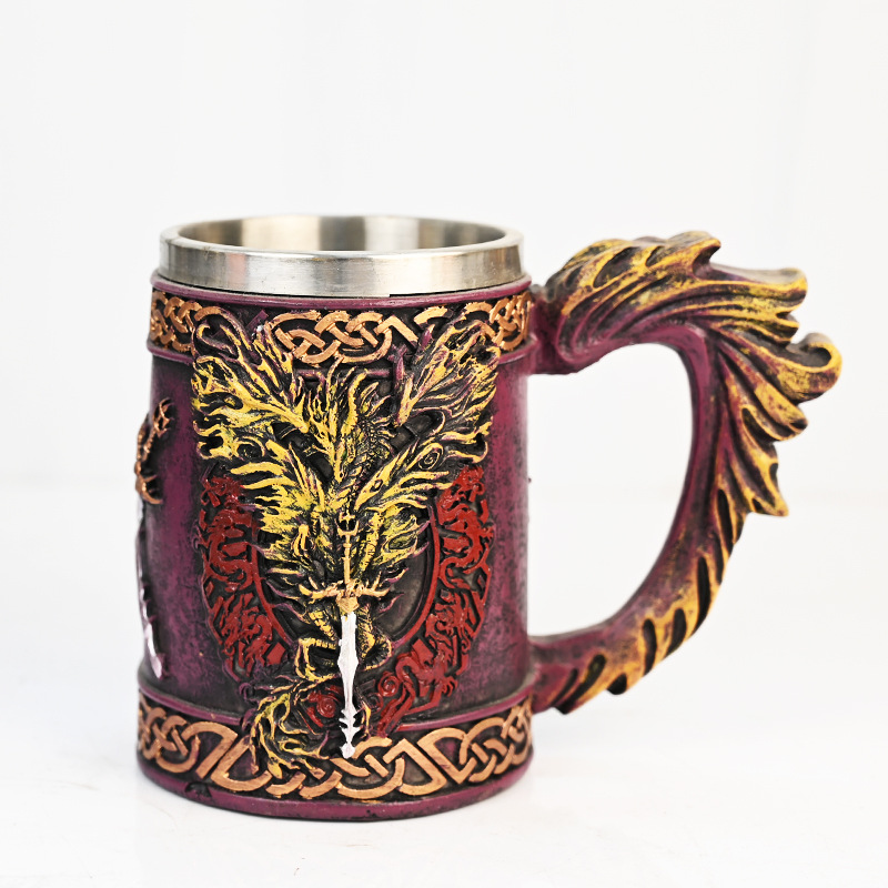 Taza de calavera de artesanía de resina Vaso de decoración de Pascua de Halloween Vaso transfronterizo Venta caliente de Amazon