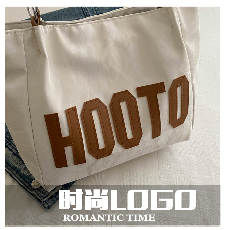 Large-capacity tote bag, high-quality and fashionable handbag for women, simple letter underarm bag for college students in class and at work undefined