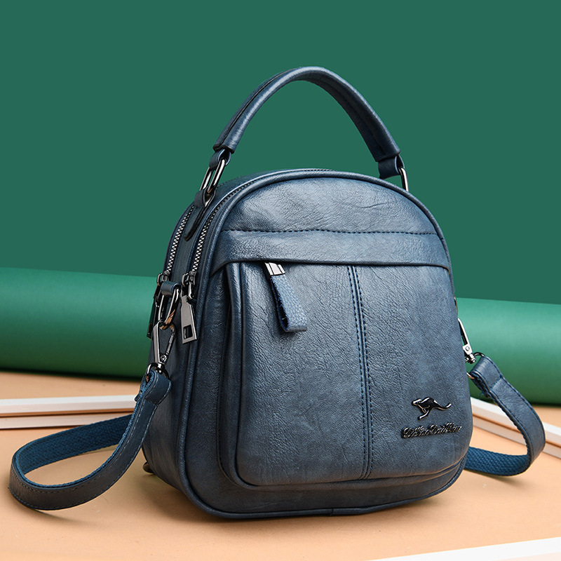 Emgrand Kangaroo New Hand-held Single-shoulder Double-shoulder Multi-use Women's Bag Korean-style Fashion Three-use Bag Backpack Trendy Bag