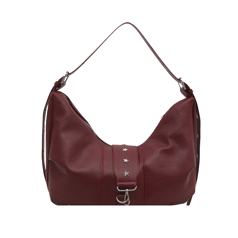 Comercio exterior transfronterizo viento perezoso bolso de alta capacidad de alta calidad nuevo estilo de locomotora de alta gama remache bolso de hombro de mano con remache