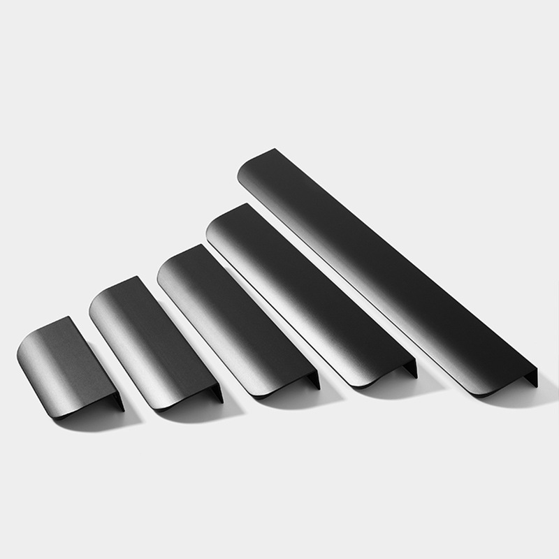Wardrobe invisible handle cabinet door modern simple high-end black cabinet drawer door seam single-