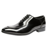 Туфли для кожаной обуви в английском стиле, ретро пиджак классического кроя, оксфорды, в британском стиле