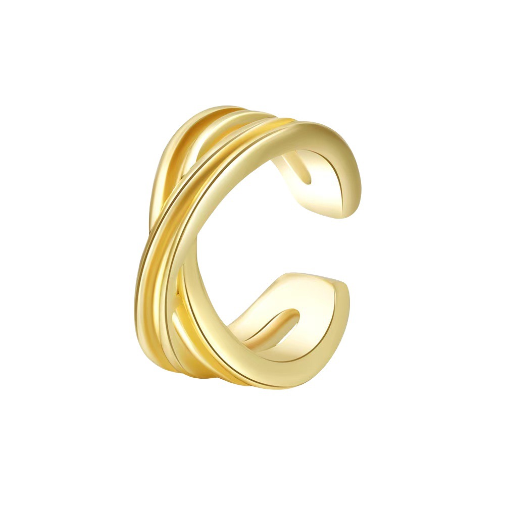 Oredos para damas creativas europeas y americanas Pendientes enrollados en espiral de cartílago no poroso Pendientes de clip de oreja de aleación ajustable para mujer