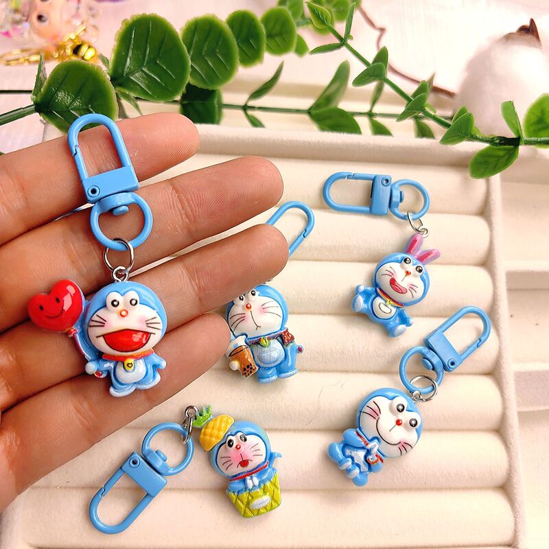 Doraemon Keychain Cartoon Jingle Cat Cute Pendant Girl Bag Pendant Accessories Jewelry Best Friend Gift