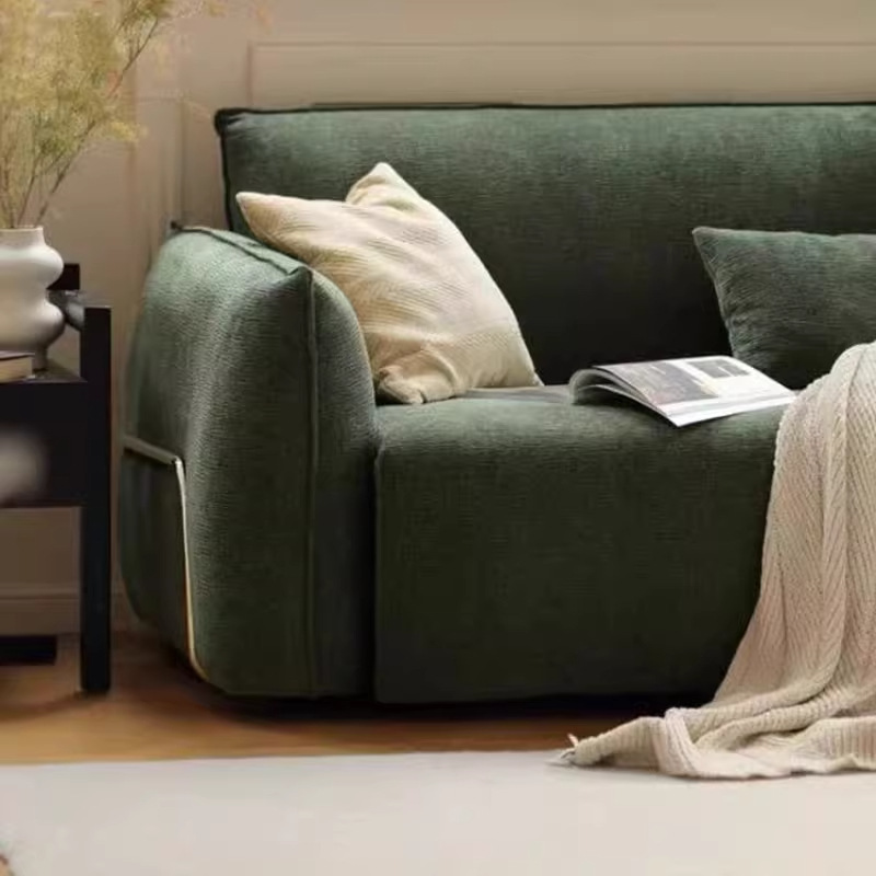 Muebles de diseño de estilo francés retro medieval, Schneider, línea directa, sofá de tela negro alto