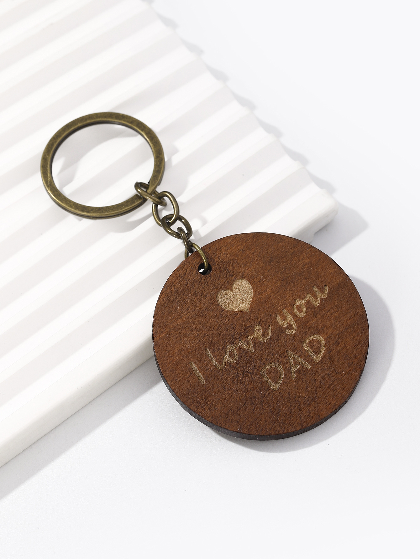 Simple Style Geometric Letter Wood Mother'S Day Father'S Day Unisex Keychain display picture 15