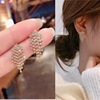 Silver needle, fashionable earrings, silver 925 sample, Korean style, city style, European style, simple and elegant design