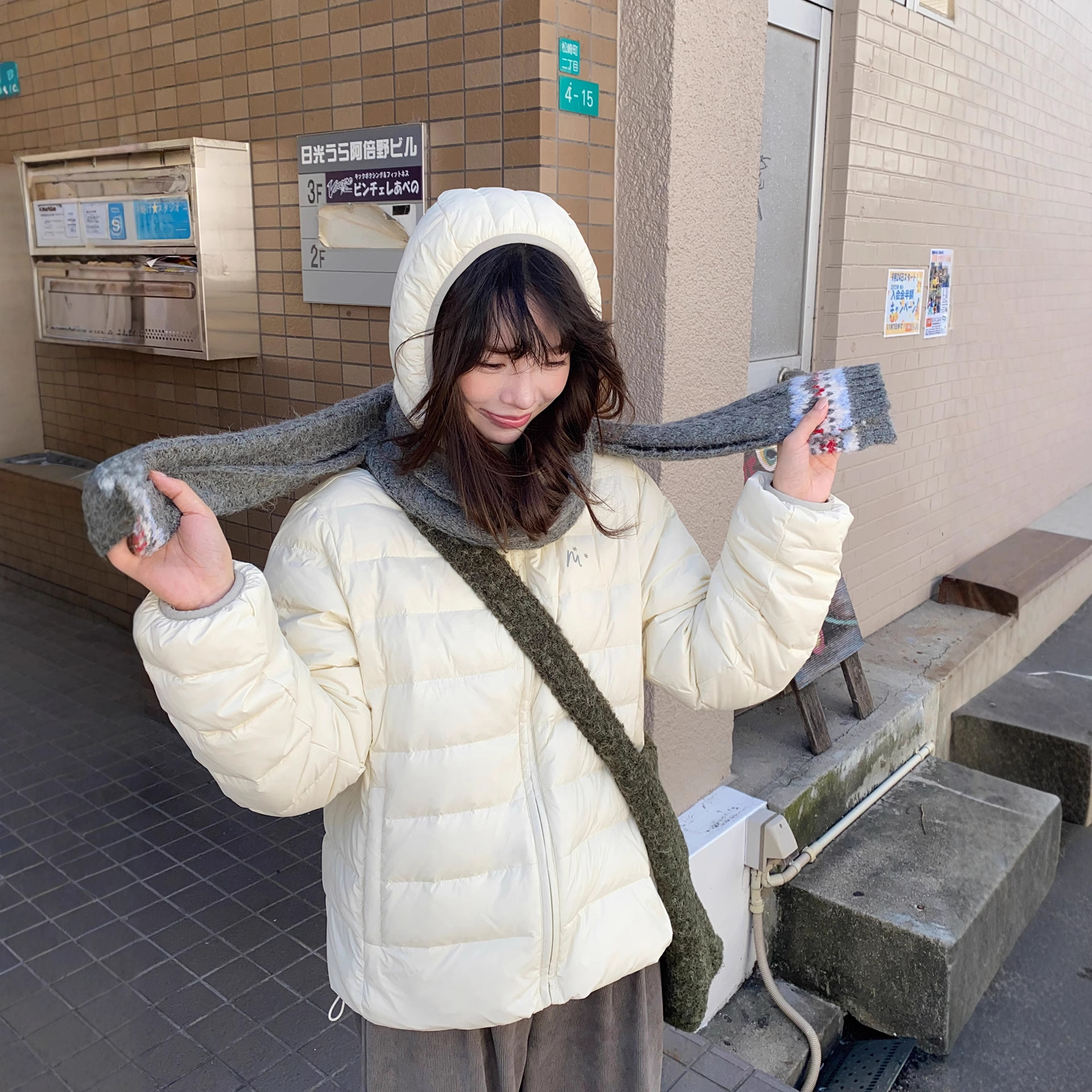 【限时95折】奶兔星球-自制 连帽轻量泡芙排骨羽绒服女小个子外套