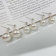 简约百搭个性气质珍珠耳坠女高级感轻奢耳环唯美日常通勤耳饰批发