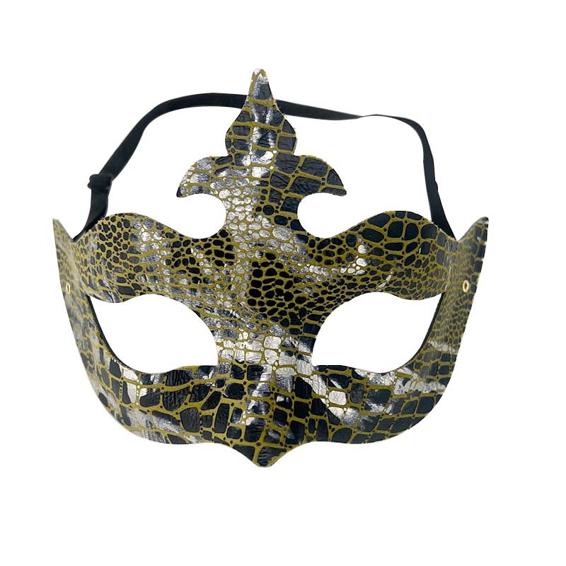 Ventas transfronterizas de moda de serpiente de cocodrilo flecha combinación máscara de mitad de cara Halloween máscara de mitad de cara