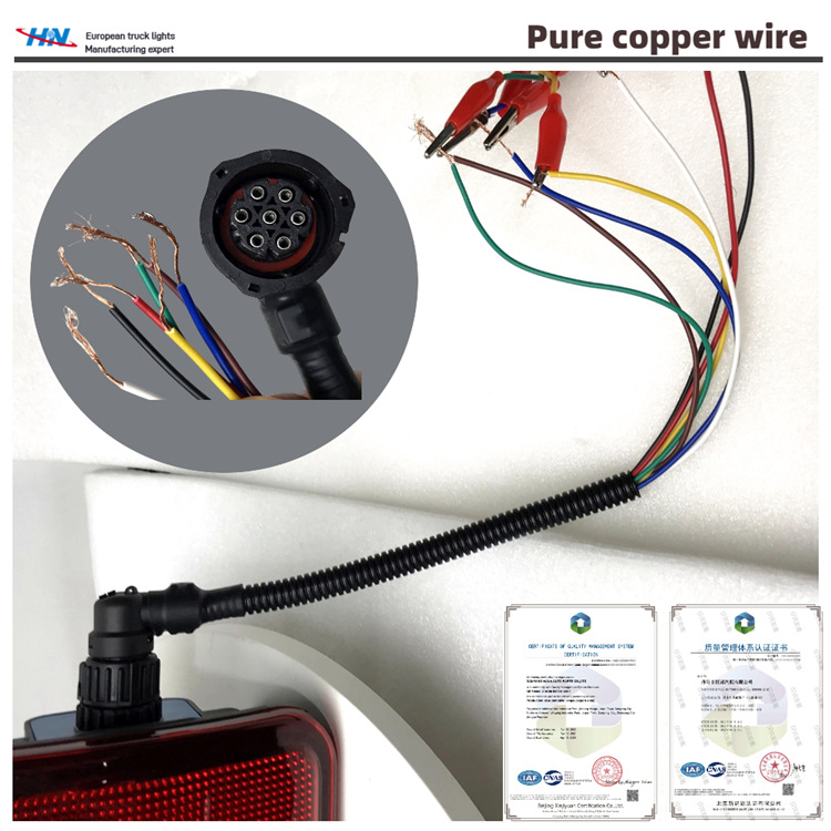 Enchufe de luz trasera para camiones Scania Lámpara de freno Scania redonda G440P410P420G450