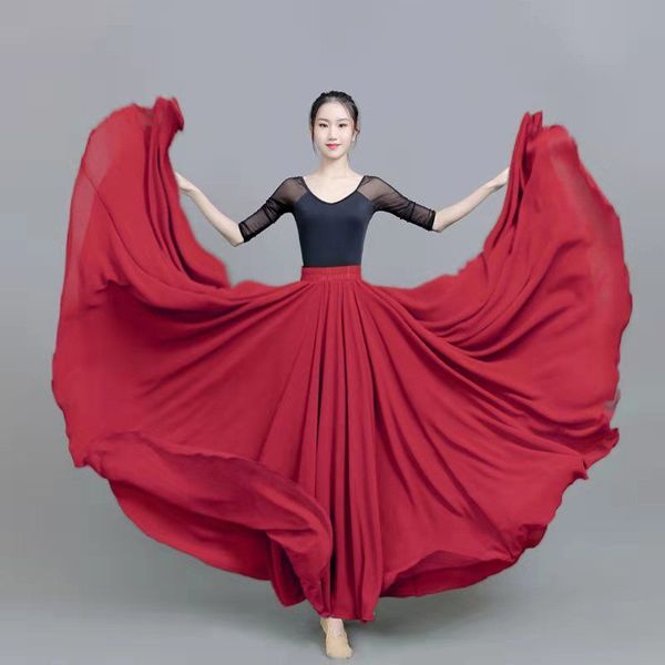 720 degrees large skirt double -layer chiffon big skirt stage…