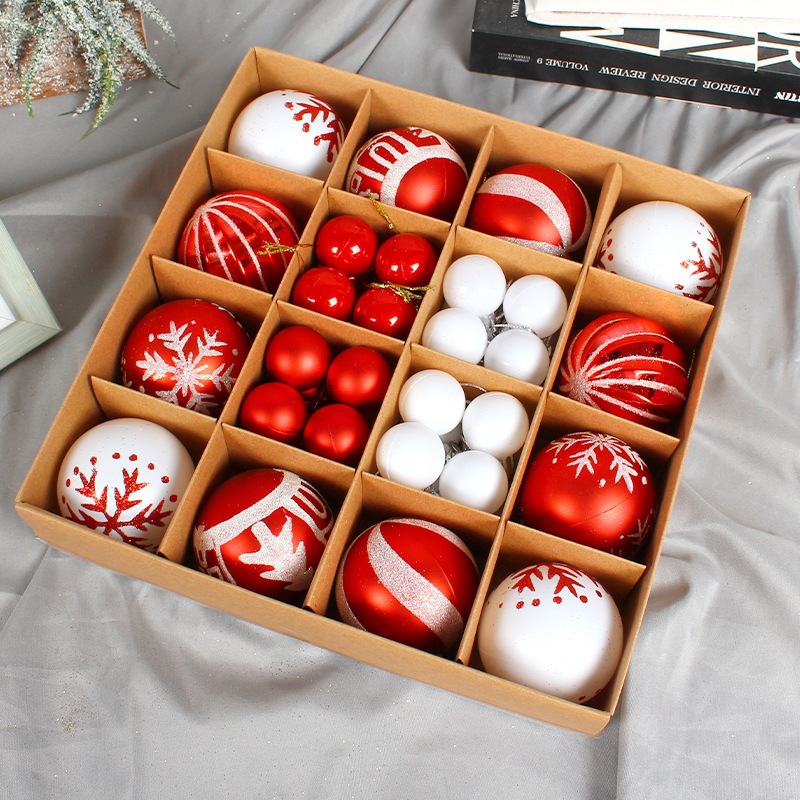 Canyon Green Christmas Decoration Balloon Gift Box Set Creative Painted Christmas Balls Party Christmas Tree Hanging Ornaments
