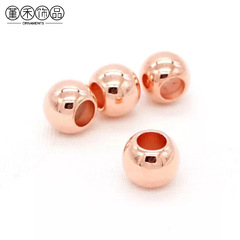 18k包金圓珠散珠diy手工手串配件串珠材料手鍊隔珠金珠配飾批發