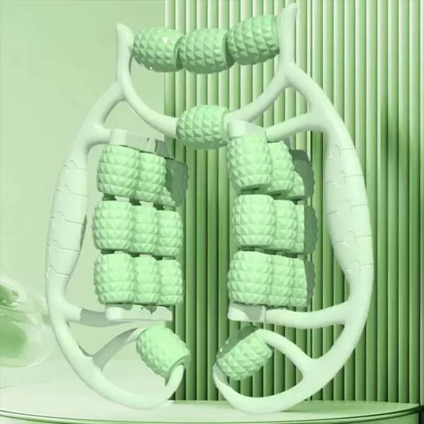 24-Wheel Roller Leg Massager, Circular Roller Leg Muscle Relaxer, Leg Roller with Spikes