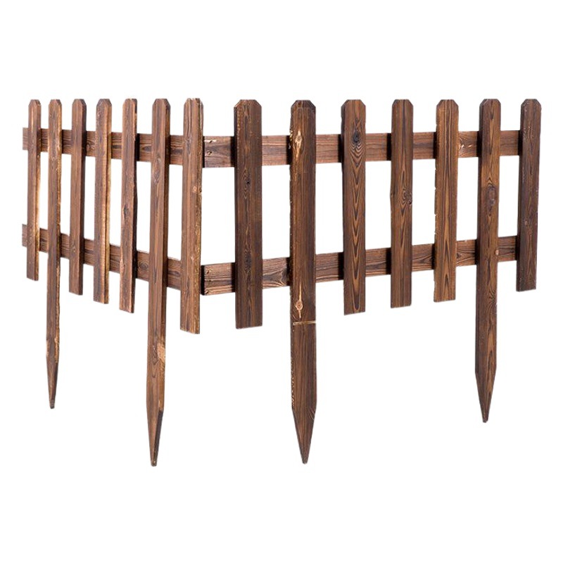 Outdoor Villa Solid Wood Fence Anti-corrosion Carbonized Fence Yard Wooden Fence Fence Vegetable Garden Courtyard Decorative Fence