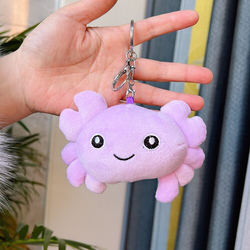 School bag pendant simulated crab keychain couple bag crab small pendant plush doll doll batch