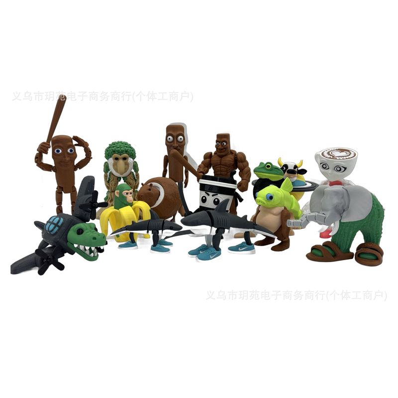 Cross-Border New Tungtungtungsahur Full Ai Shan Hai Jing Figurine Model Ornament Foreign Popular Shark Cross-Border New Tungtungtungsahur Full Ai Shan Hai Jing Figurine Model Ornament Foreign Popular Shark