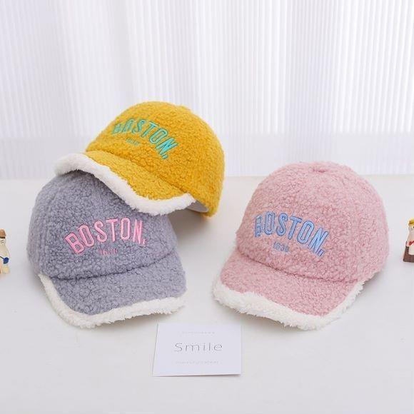 Otoño y invierno grueso cordero gorra de béisbol de peluche pareja estilo coreano al aire libre caliente gorra de lengua de pato muestra cara pequeña