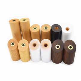 北欧橡胶木木椅子餐桌脚沙发木脚各色桌椅脚厂家直供