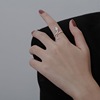 Advanced fashionable adjustable ring, silver 925 sample, french style, high-quality style, light luxury style