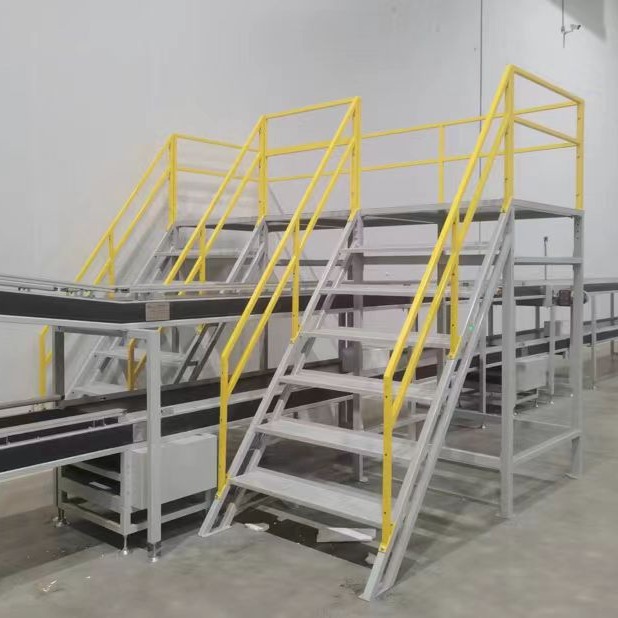 厂家生产碳钢跨梯 登高梯 流水线跨梯 车间仓库登高梯 过线梯