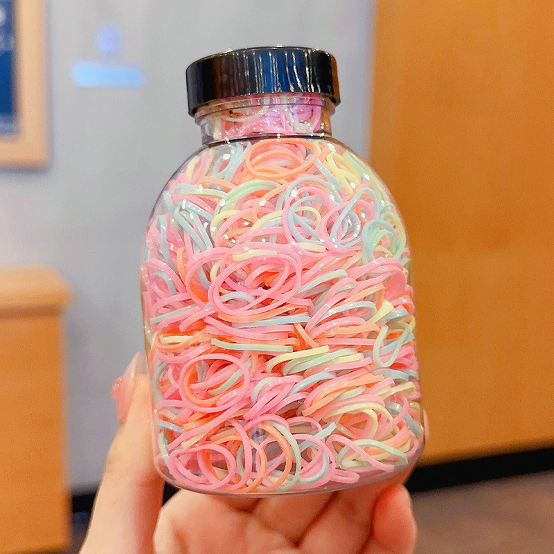 Banda de goma desechable para bebés banda de pelo de alta elasticidad para niños Niñas diadema de color caramelo fuerte tirón constantemente cuerda de pelo accesorios para el cabello